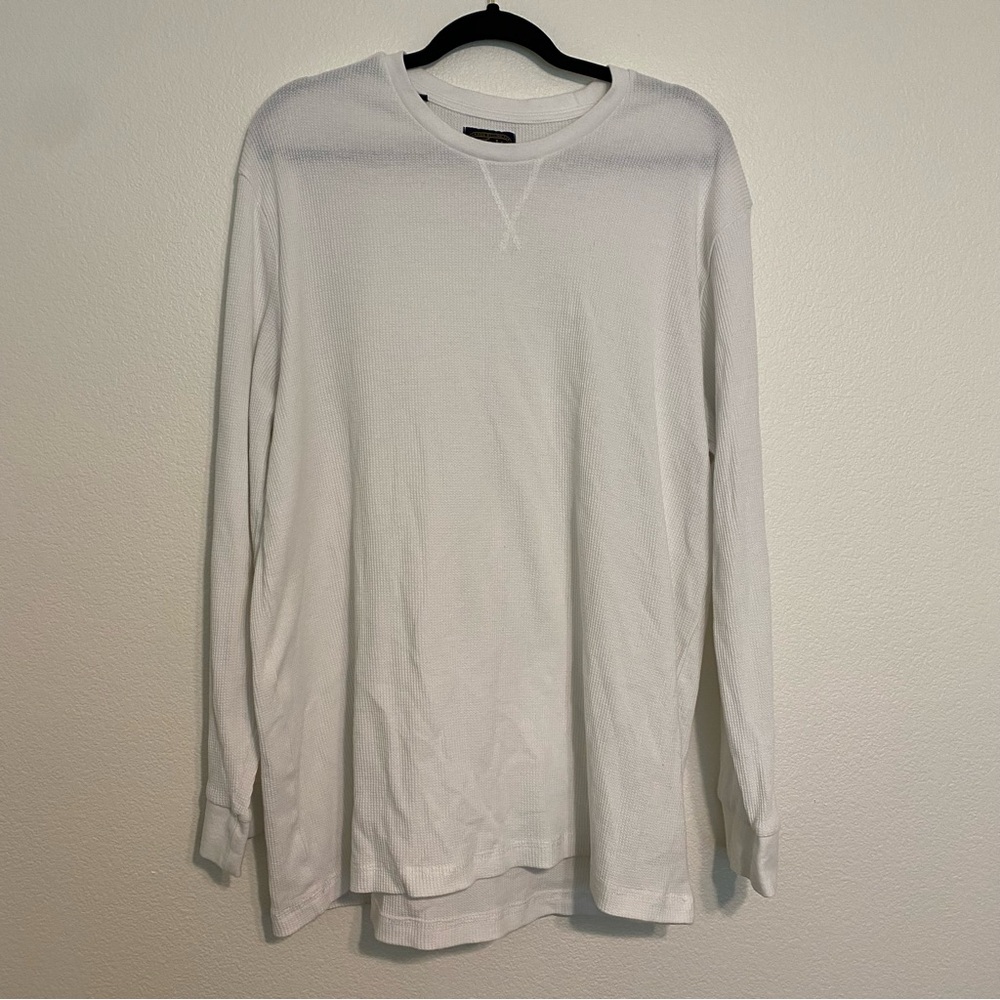 Jachs White Long Sleeve Men's Henley